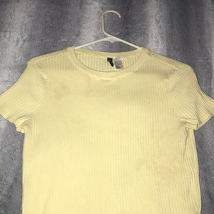 Yellow crop top